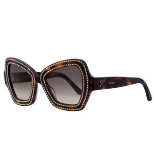 Celine Havana Crystal Sunglasses Butterfly